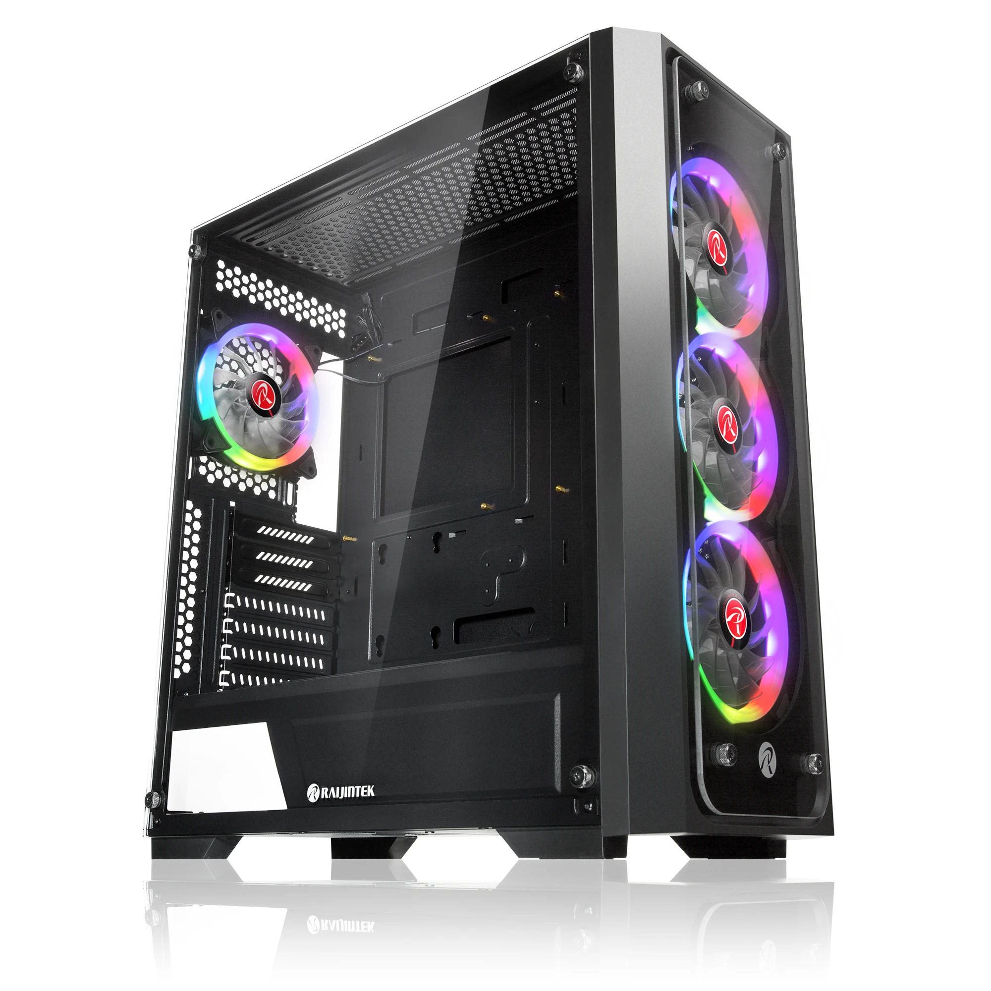 Кутия Raijintek PONOS TG4 Case EATX 4 x 120mm ARGB Fans Tempered Glass