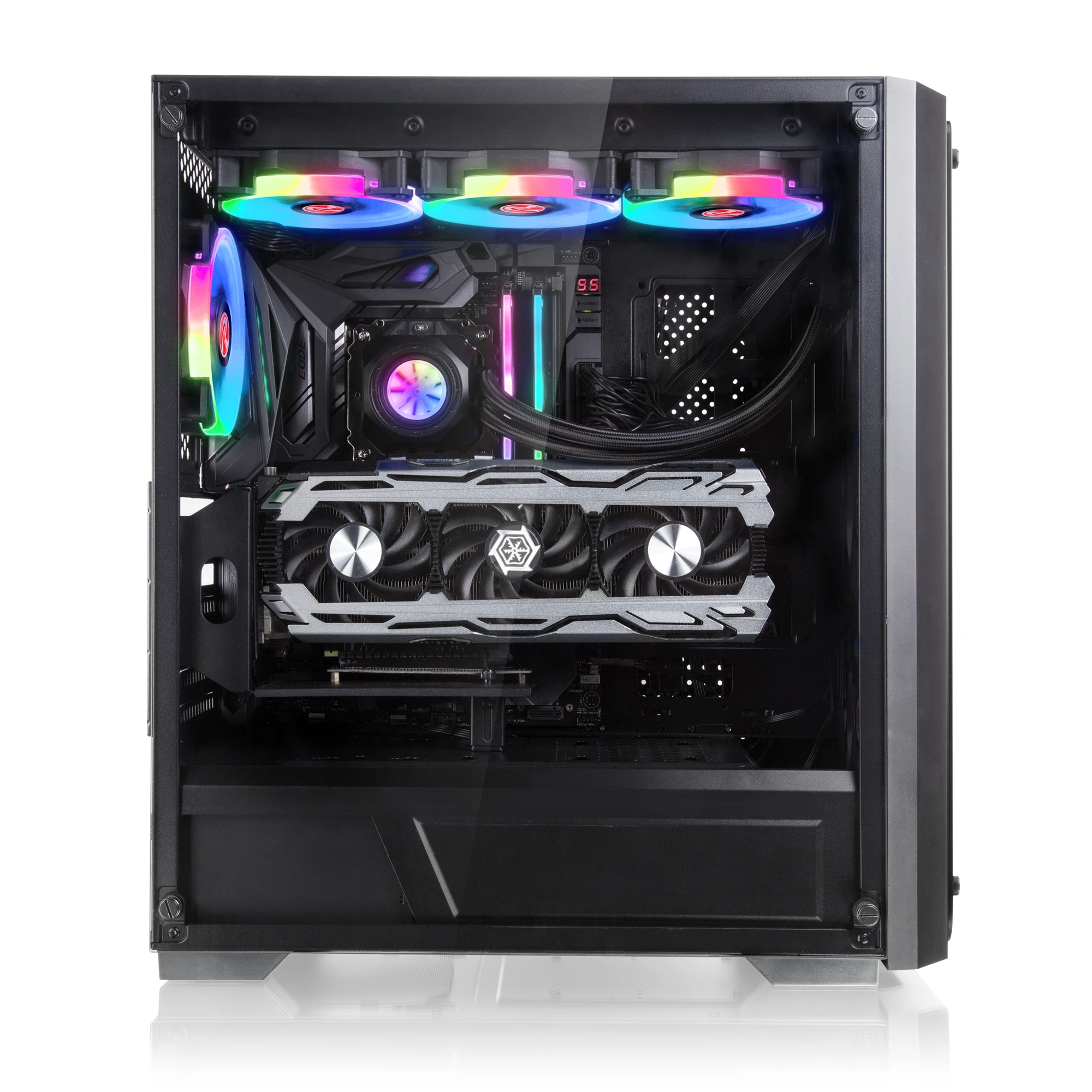 Кутия Raijintek PONOS TG4 Case EATX 4 x 120mm ARGB Fans Tempered Glass