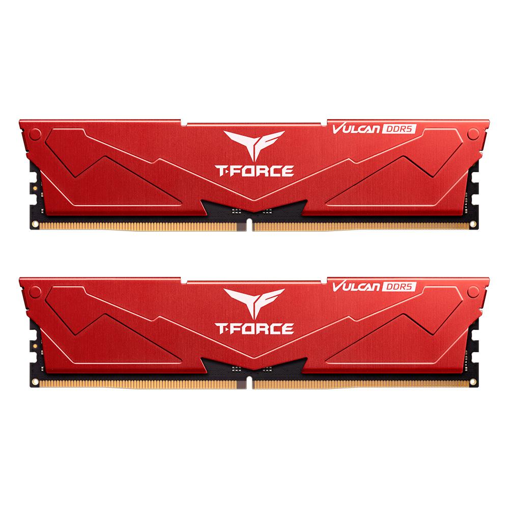 Памет Team Group T-Force Vulcan Red DDR5 32GB (2x16GB) 6000MHz CL30 - FLRD532G6000HC30DC01