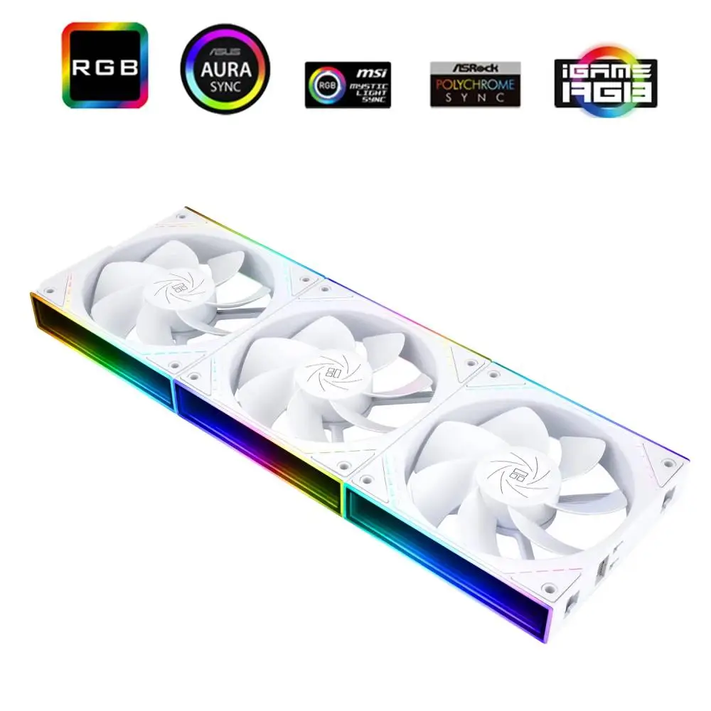 Вентилатори Thermalright TL-M12QRW Fan Pack 3-in-1 3x120mm White, Reverse, Infinity Mirror, Daisy-Chain, A-RGB