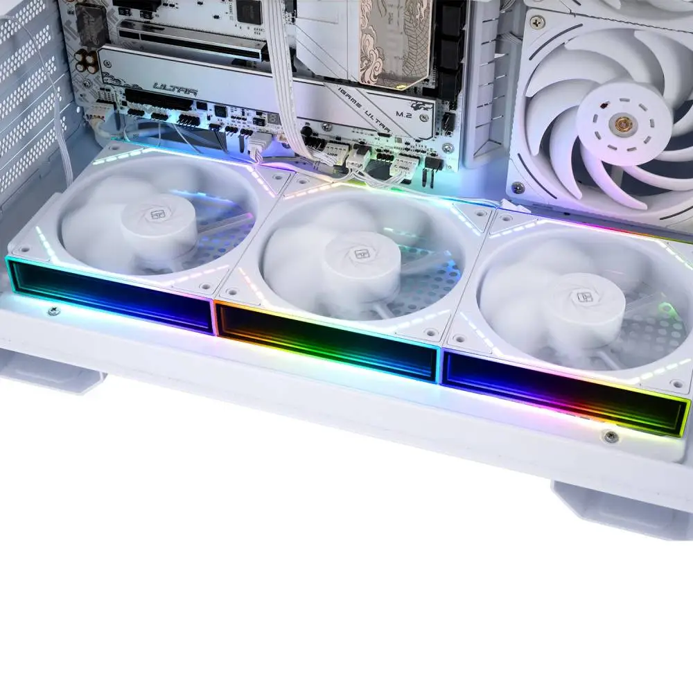 Вентилатори Thermalright TL-M12QRW Fan Pack 3-in-1 3x120mm White, Reverse, Infinity Mirror, Daisy-Chain, A-RGB