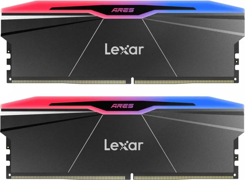Памет Lexar Ares RGB 32GB (2x16GB) DDR5 6000MHz CL28 Black - LD5U16G60C28BR-RGD
