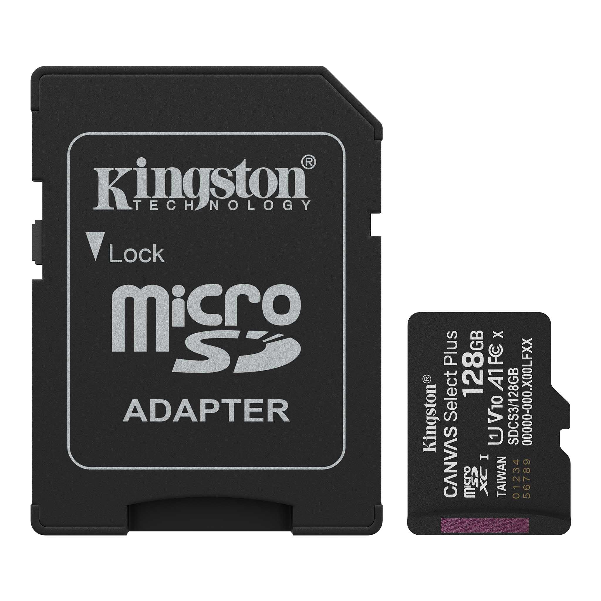 Carte mémoire Kingston Canvas Select Plus, microSDXC 128GB