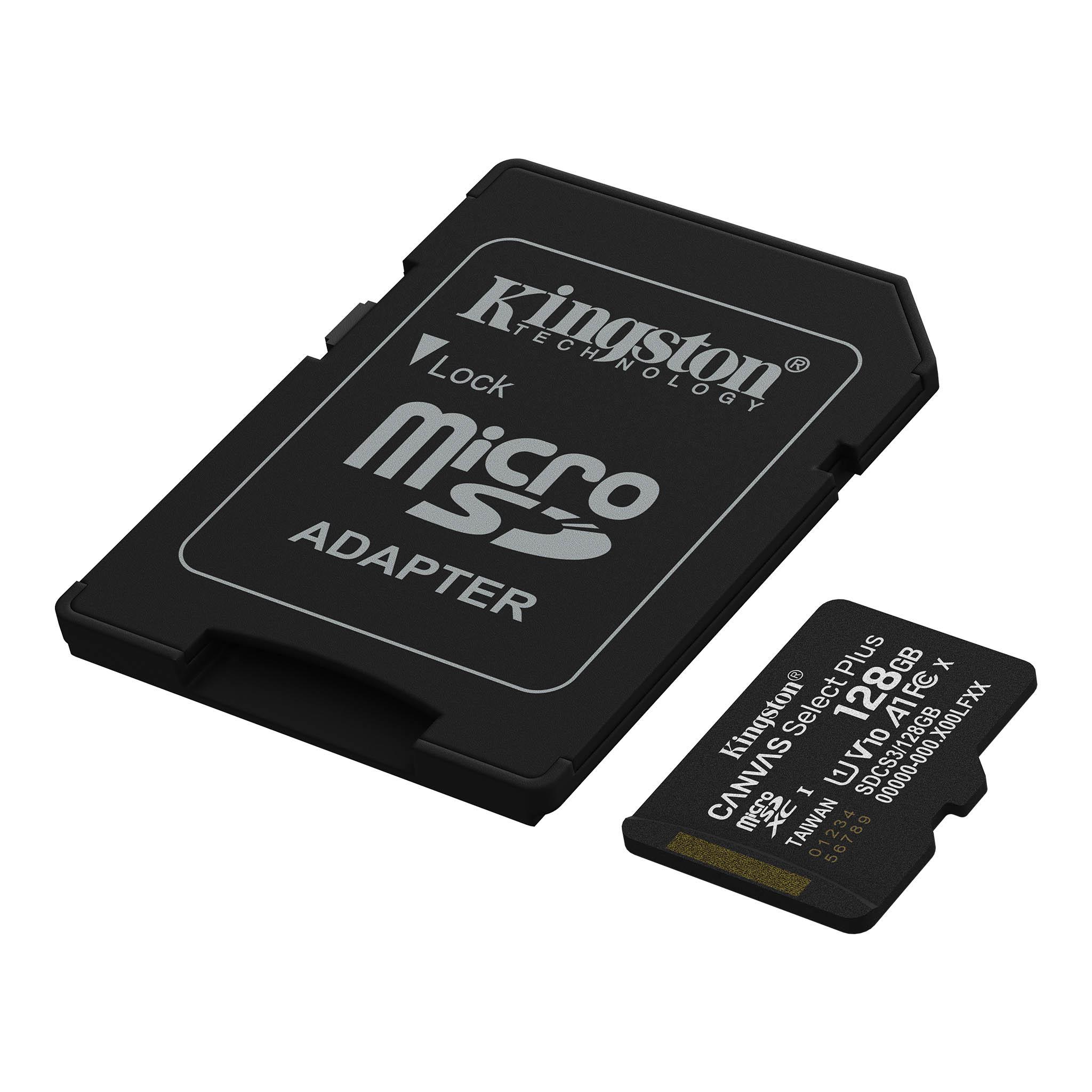 Carte mémoire Kingston Canvas Select Plus, microSDXC 128GB