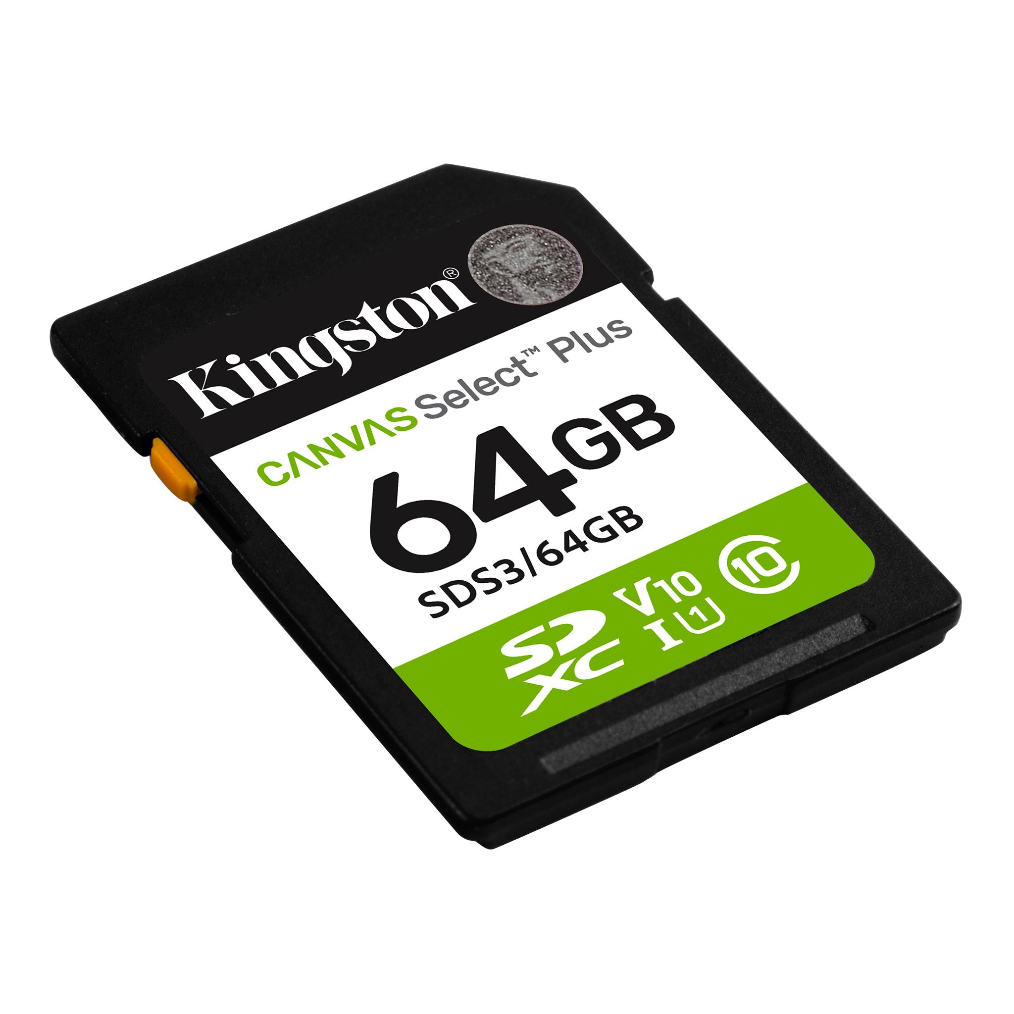 Scheda di memoria Kingston Canvas Select Plus SD 64GB