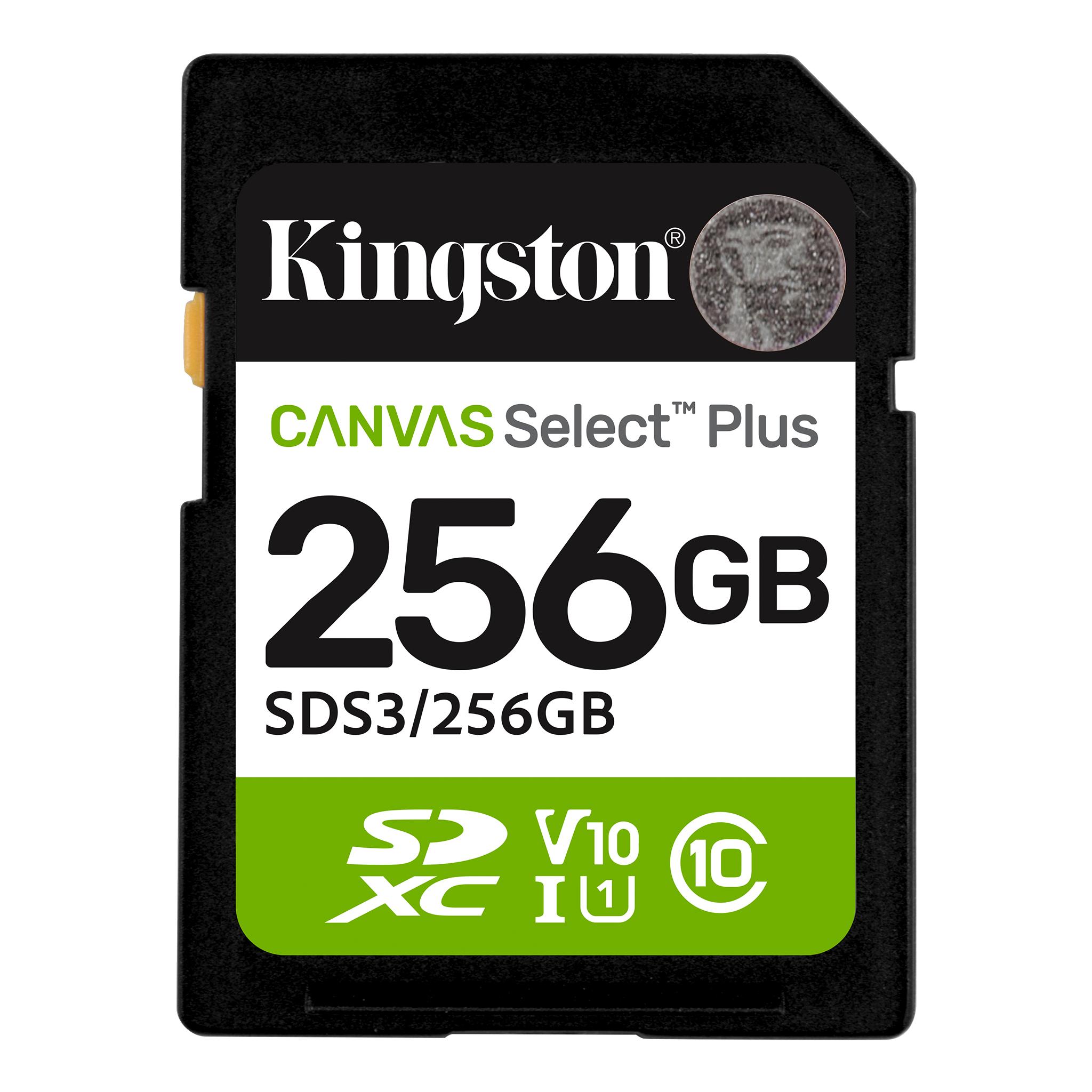 Tarjeta de memoria Kingston Canvas Select Plus SD 256GB