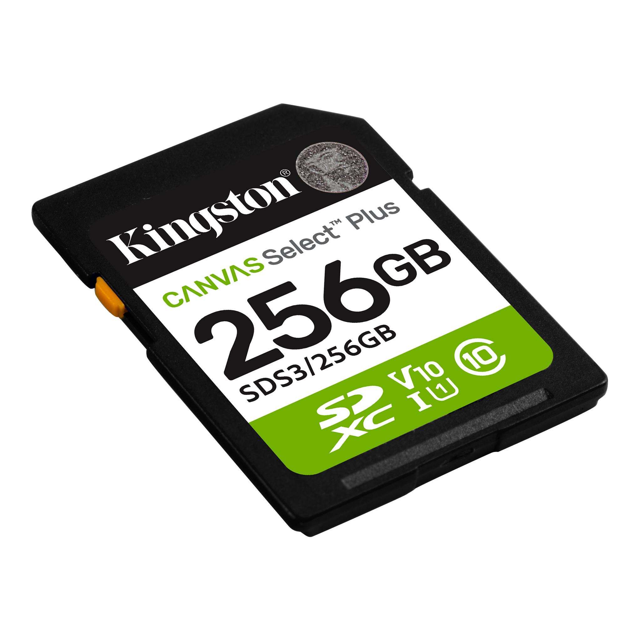 Tarjeta de memoria Kingston Canvas Select Plus SD 256GB