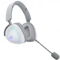 Геймърски безжични слушалки ASUS ROG Delta II White - USB-C, Aura Sync RGB