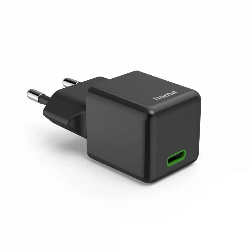 HAMA Бързо мини зарядно 220V, USB-C, PD/Qualcomm, 25 W, черен