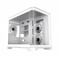 Кутия Gamemax HYPE-M White Case mATX 3 x 120 mm Addressable RGB fans