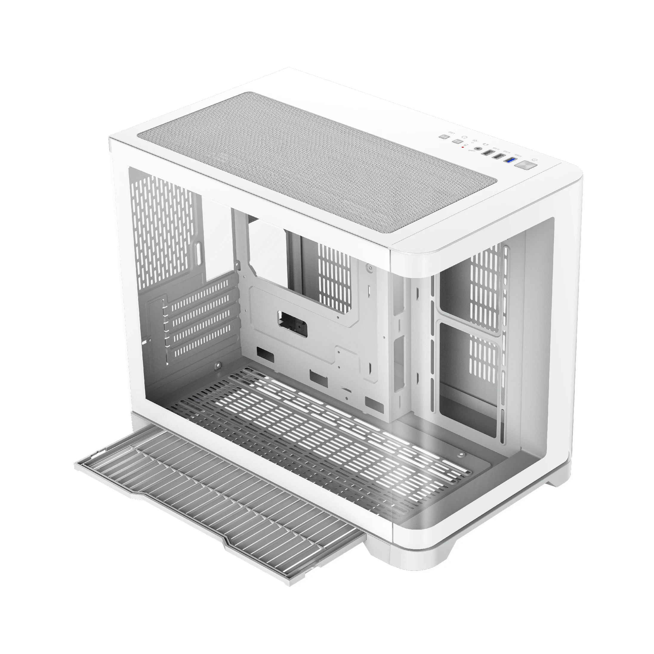 Кутия Gamemax HYPE-M White Case mATX 3 x 120 mm Addressable RGB fans
