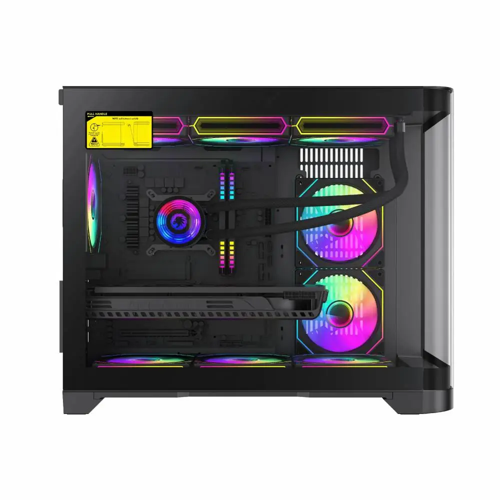 Кутия Gamemax HYPE-M Black Case mATX 3 x 120 mm Addressable RGB fans