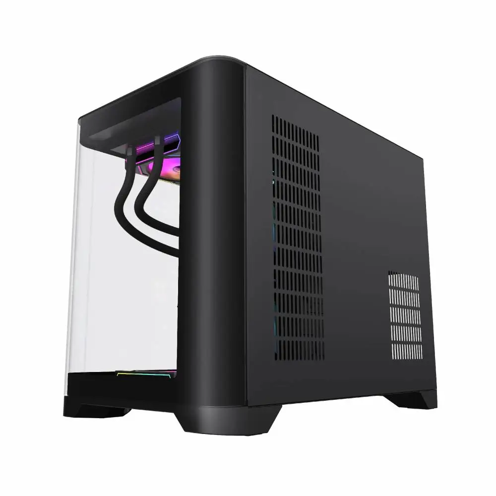 Кутия Gamemax HYPE-M Black Case mATX 3 x 120 mm Addressable RGB fans