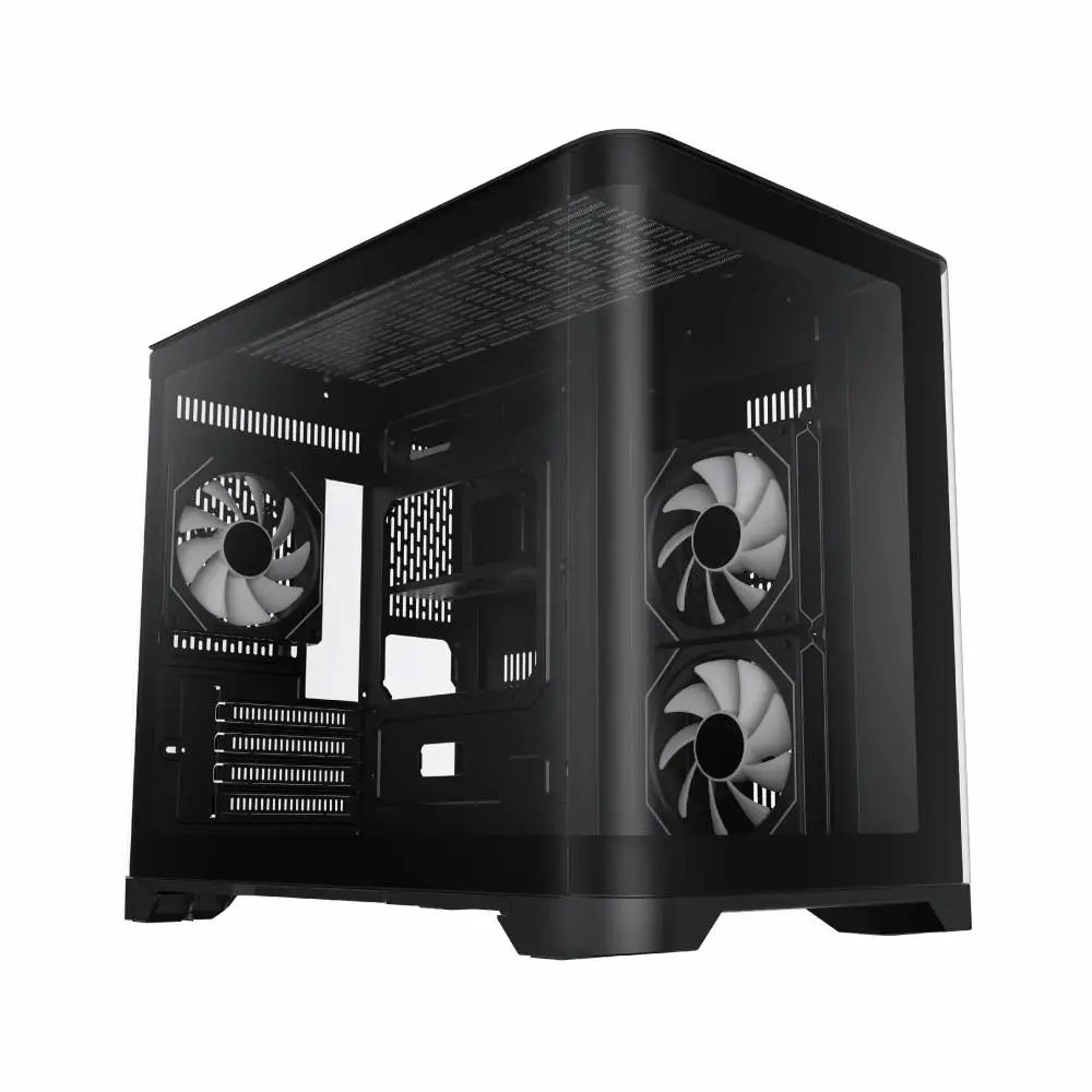 Кутия Gamemax HYPE-M Black Case mATX 3 x 120 mm Addressable RGB fans