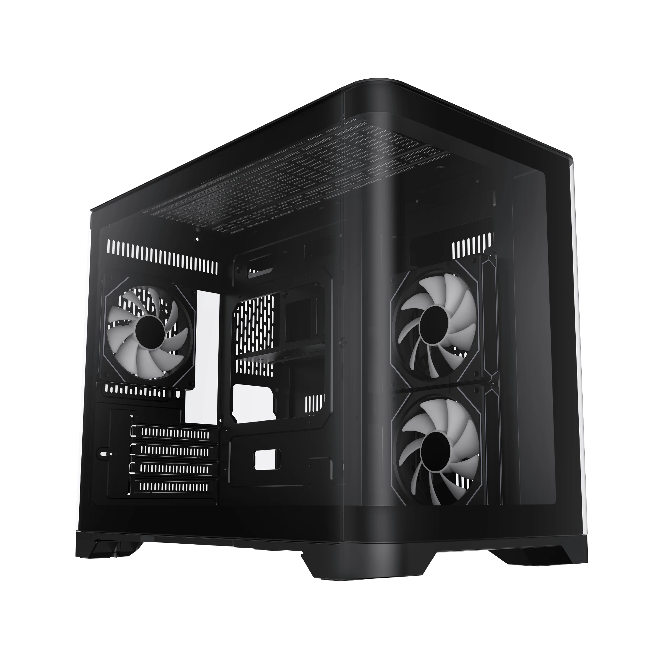 Кутия Gamemax HYPE-M Black Case mATX 3 x 120 mm Addressable RGB fans