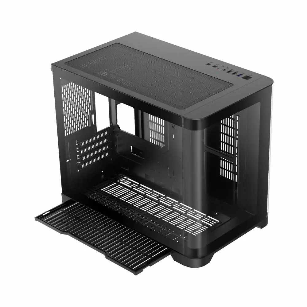 Кутия Gamemax HYPE-M Black Case mATX 3 x 120 mm Addressable RGB fans