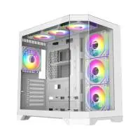 Кутия Gamemax HYPE-A White Case ATX 4 x 120 mm Addressable RGB fans