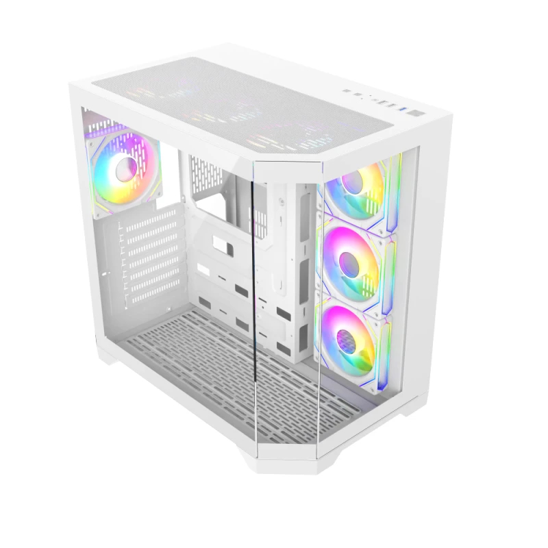Кутия Gamemax HYPE-A White Case ATX 4 x 120 mm Addressable RGB fans