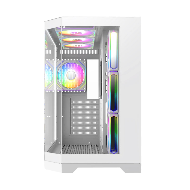 Кутия Gamemax HYPE-A White Case ATX 4 x 120 mm Addressable RGB fans