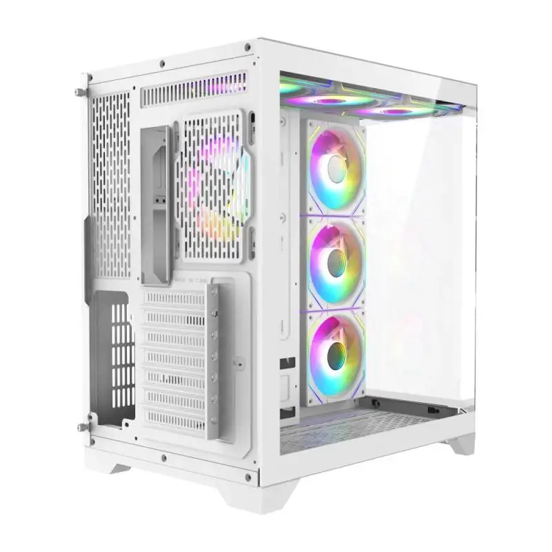 Кутия Gamemax HYPE-A White Case ATX 4 x 120 mm Addressable RGB fans
