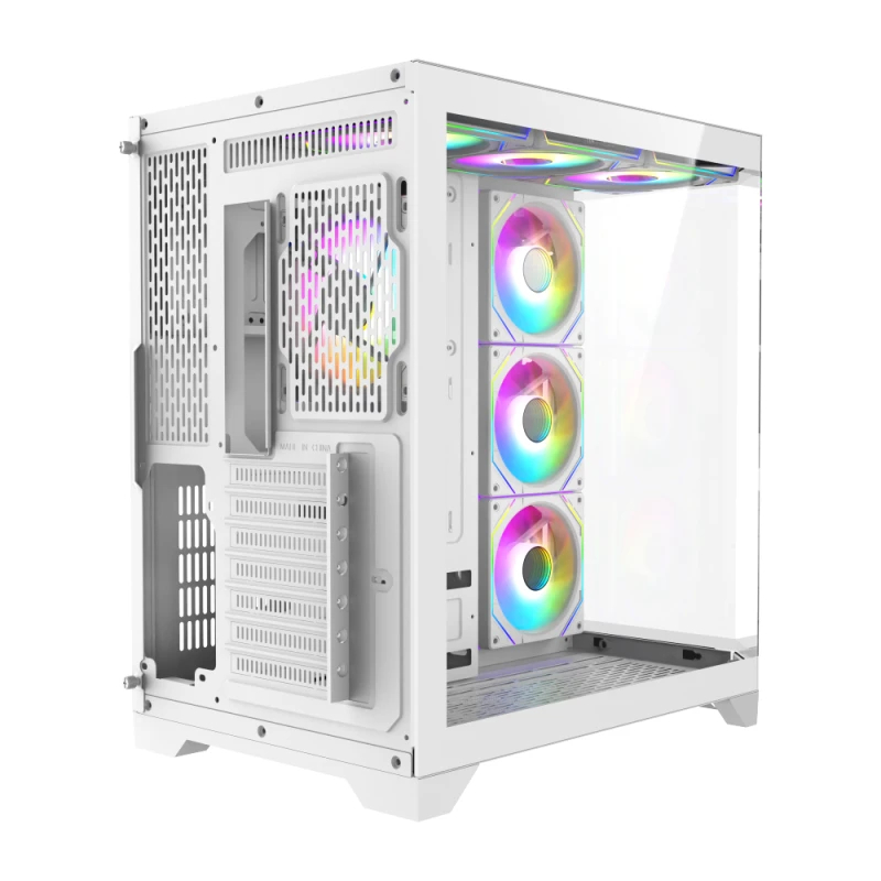 Кутия Gamemax HYPE-A White Case ATX 4 x 120 mm Addressable RGB fans
