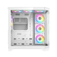 Кутия Gamemax HYPE-A White Case ATX 4 x 120 mm Addressable RGB fans