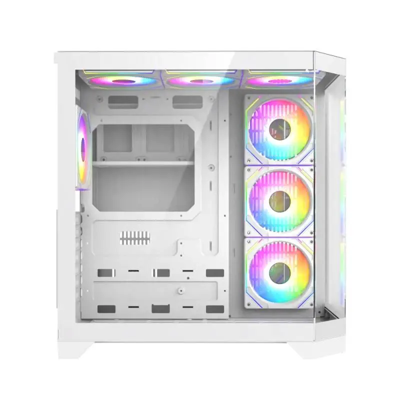 Кутия Gamemax HYPE-A White Case ATX 4 x 120 mm Addressable RGB fans