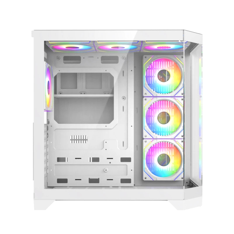 Кутия Gamemax HYPE-A White Case ATX 4 x 120 mm Addressable RGB fans