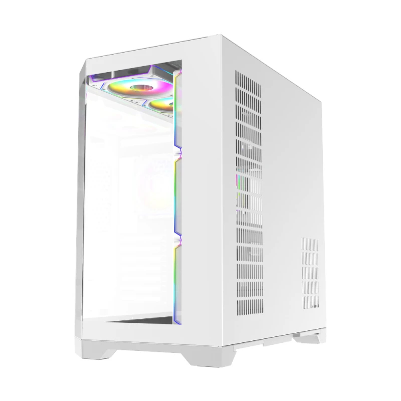 Кутия Gamemax HYPE-A White Case ATX 4 x 120 mm Addressable RGB fans