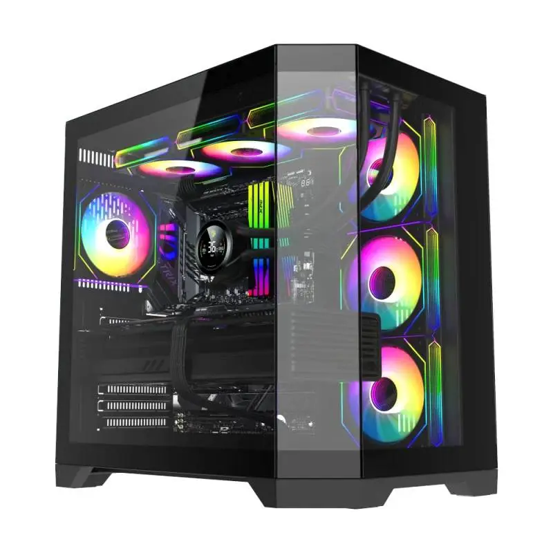 Кутия Gamemax HYPE-A Black Case ATX 4 x 120 mm Addressable RGB fans