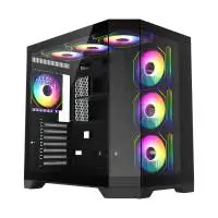 Кутия Gamemax HYPE-A Black Case ATX 4 x 120 mm Addressable RGB fans