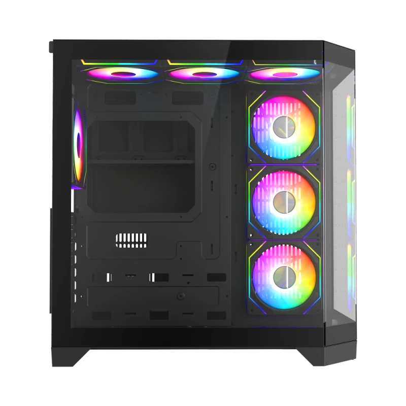 Кутия Gamemax HYPE-A Black Case ATX 4 x 120 mm Addressable RGB fans