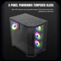 Кутия Gamemax HYPE-A Black Case ATX 4 x 120 mm Addressable RGB fans