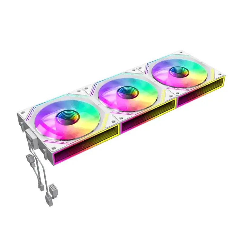 Комплект вентилатори Gamemax FN12A-S3I White Fan Pack 3-in-1 3x120mm Daisy-Chain ARGB