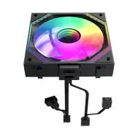 Комплект вентилатори Gamemax FN12A-S3I-R Black Fan Pack 3-in-1 3x120mm Reverse, Daisy-Chain, Addressable RGB