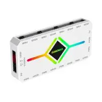 Разклонител за вентилатори Gamemax Fan Hub - V4.0 PWM ARGB Hub + Controller White