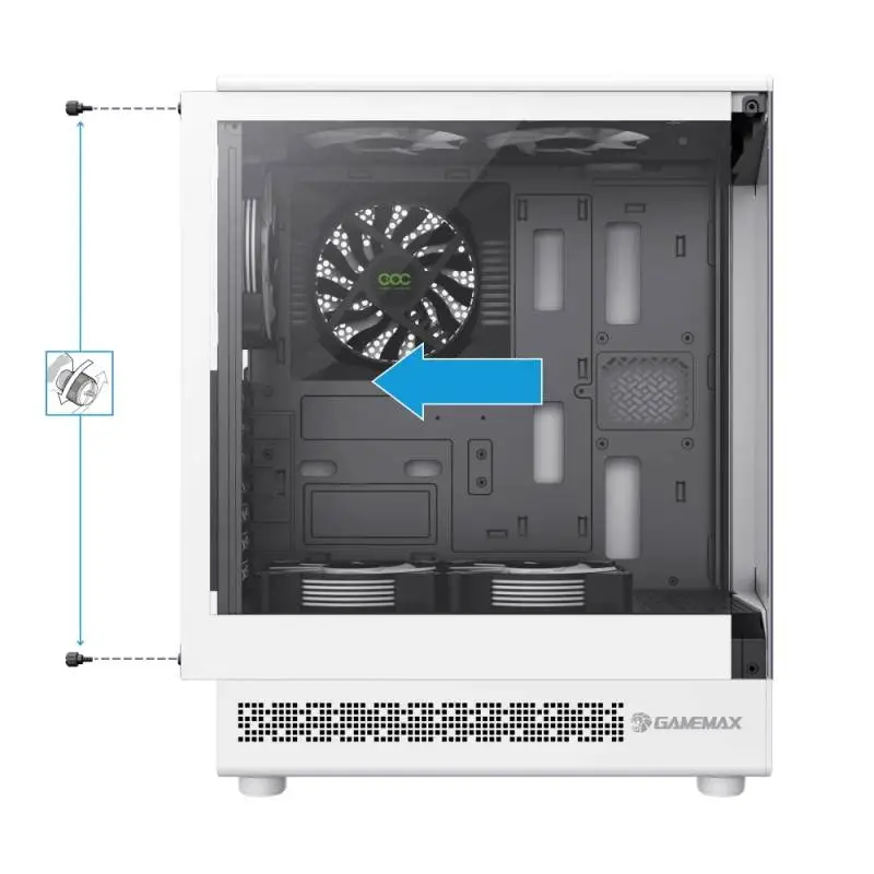 Кутия Gamemax Vista COC AW Case ATX 5 x 120 mm A-RGB Fans, MB Plate COC Fan
