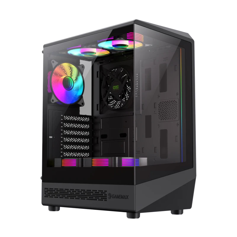 Кутия Gamemax Vista COC AB Case ATX 5 x 120 mm A-RGB Fans, MB Plate COC Fan