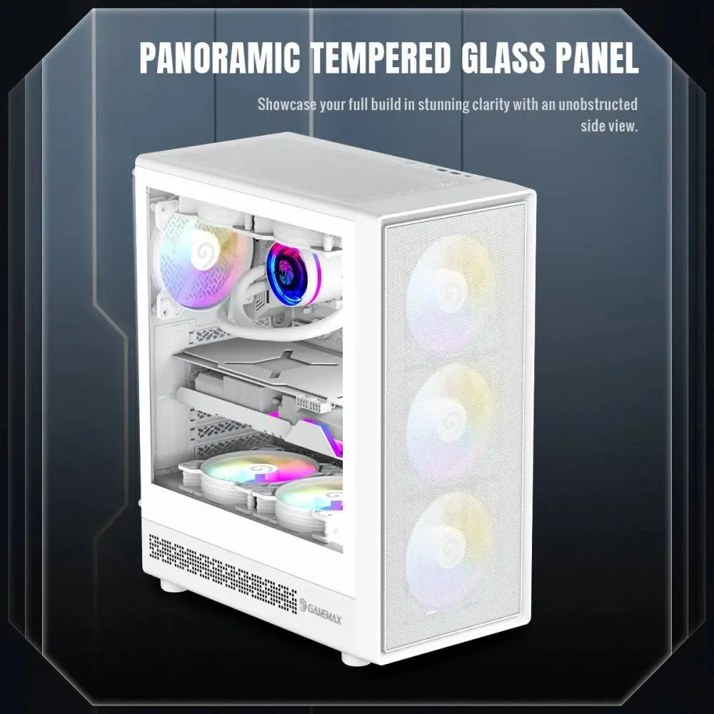 Кутия Gamemax Storm 2 AW Case ATX 6 x 120 mm Addressable RGB fans