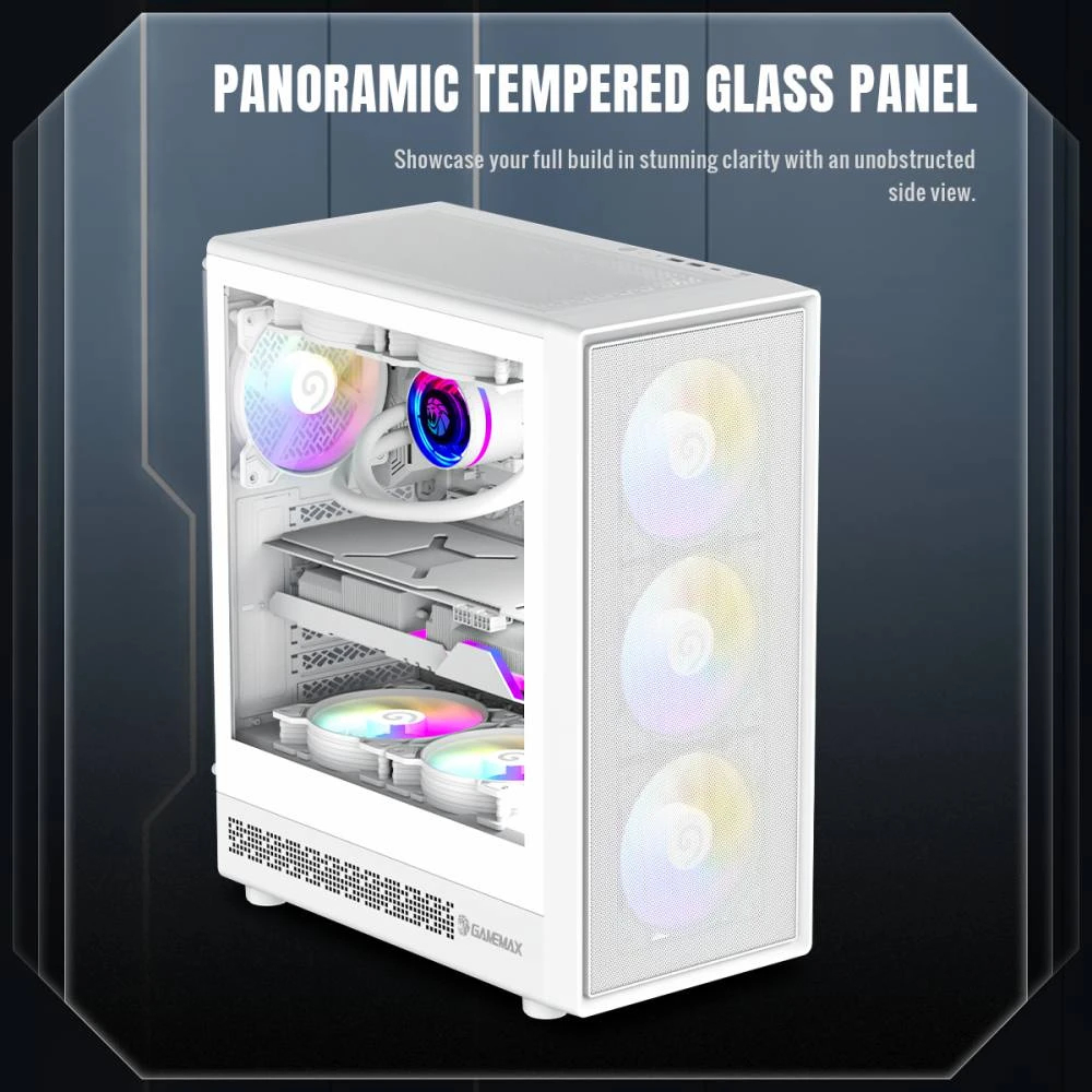Кутия Gamemax Storm 2 AW Case ATX 6 x 120 mm Addressable RGB fans