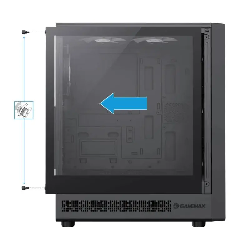 Кутия Gamemax Storm 2 AB Case ATX 6 x 120 mm Addressable RGB fans
