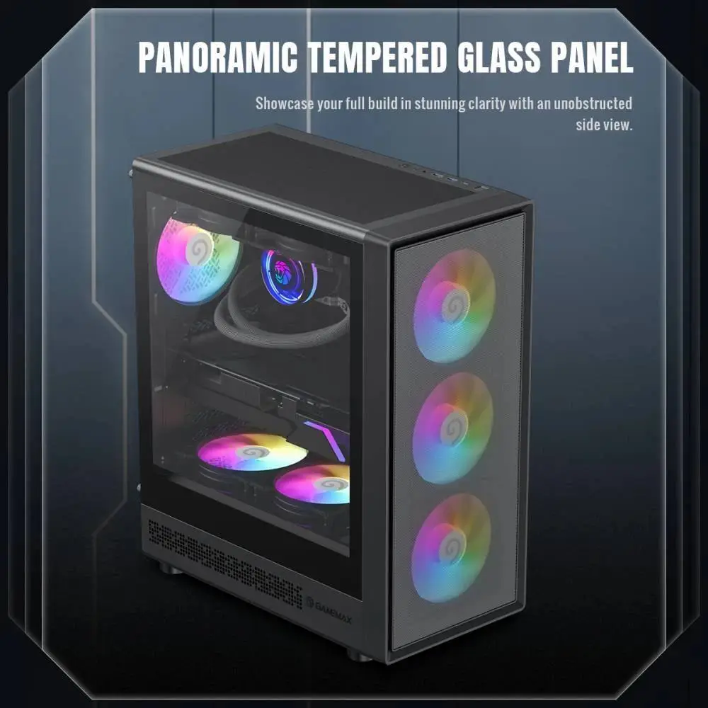 Кутия Gamemax Storm 2 AB Case ATX 6 x 120 mm Addressable RGB fans