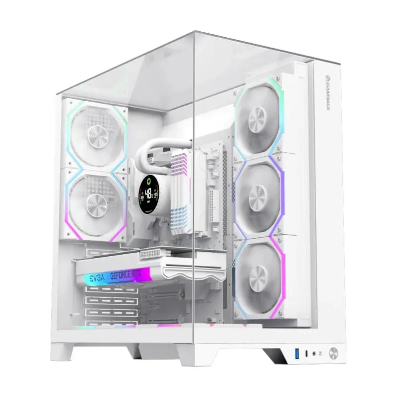 Кутия Gamemax Infinity Pro White Case ATX 5 x 120 mm Addressable RGB fans
