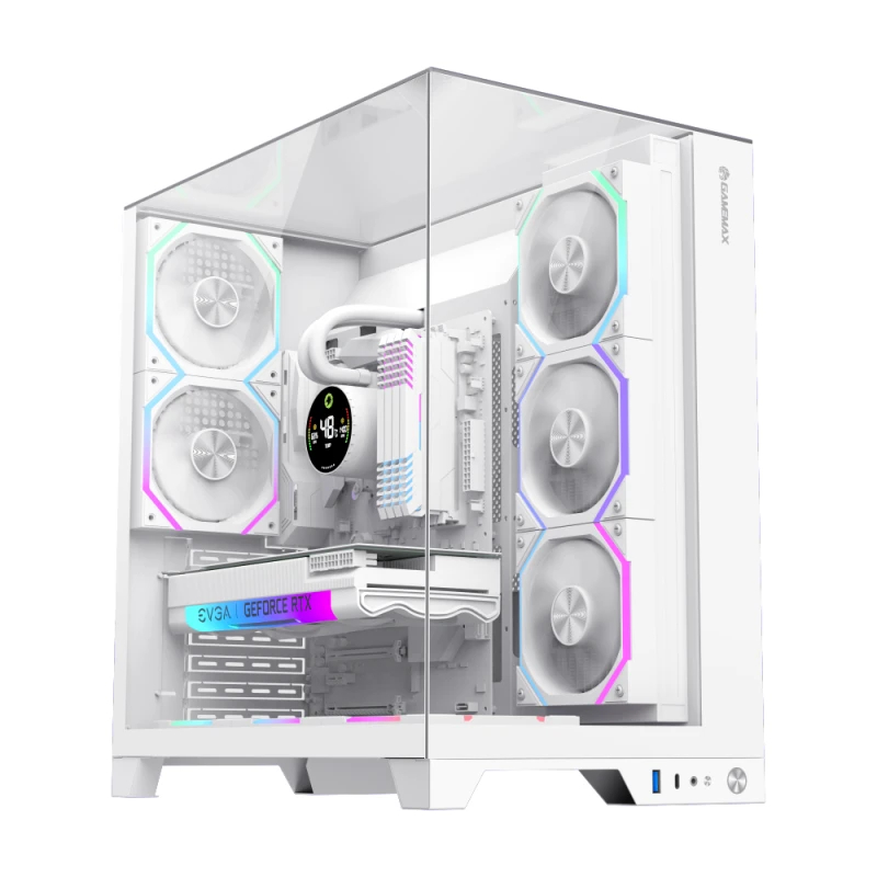 Кутия Gamemax Infinity Pro White Case ATX 5 x 120 mm Addressable RGB fans