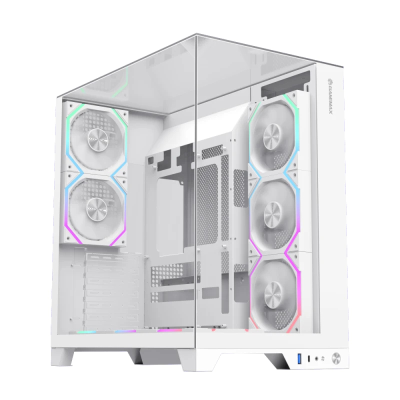 Кутия Gamemax Infinity Pro White Case ATX 5 x 120 mm Addressable RGB fans