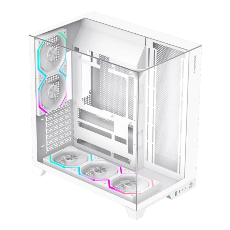Кутия Gamemax Infinity Pro White Case ATX 5 x 120 mm Addressable RGB fans