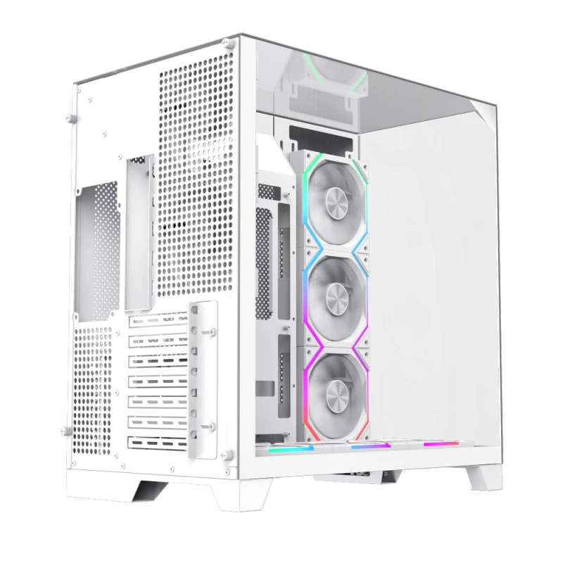 Кутия Gamemax Infinity Pro White Case ATX 5 x 120 mm Addressable RGB fans