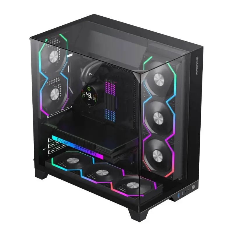 Кутия Gamemax Infinity Pro Black Case ATX 5 x 120 mm Addressable RGB fans