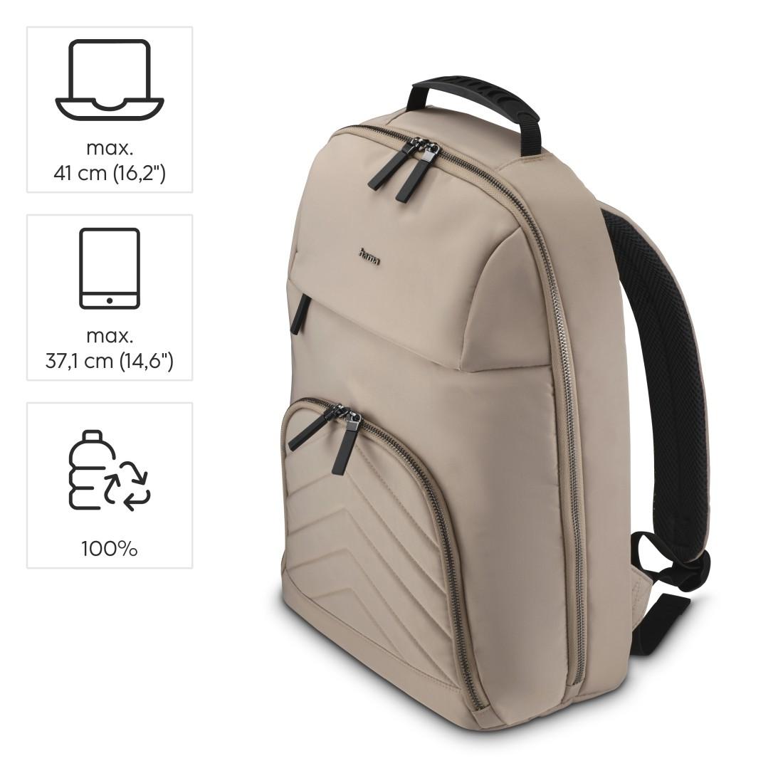 HAMA Laptop-Rucksack "Premium Lightweight", bis 41 cm (16,2"), beige