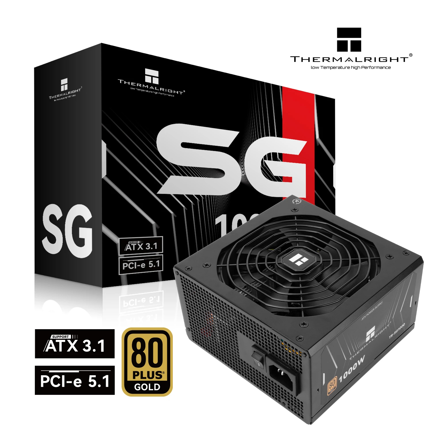 Захранване Thermalright TR-SG1000 PSU ATX 3.1 1000W 80 Plus Gold, Full Modular